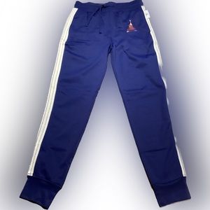 Disney 50th Anniversary Track Jogger Sweatpants Sparkle Blue Cinderella’s Castle